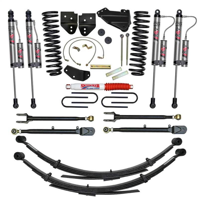 Ford F-250 Suspension Lift Kit - Front + Rear - Skyjacker - 4-Link Conversion with ADX 2.0 Adventure Series Remote Reservoir Monotube Shocks - `05-`07