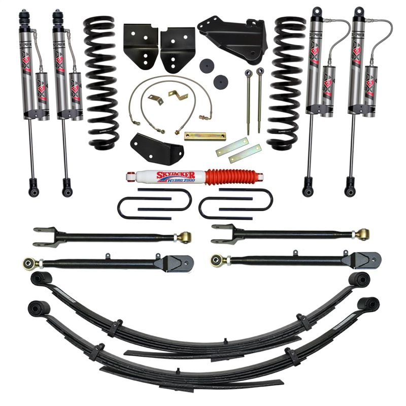 Ford F-350 Super Duty Suspension Lift Kit - Front + Rear - Skyjacker - 4-Link Conversion, ADX 2.0 Remote Reservoir Monotube Shocks - `05-`07