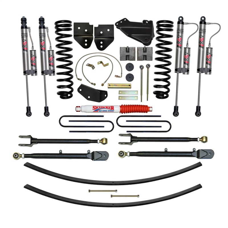 Ford F-250 Suspension Lift Kit - Front + Rear - Skyjacker - 8.5 Inch with ADX 2.0 Remote Reservoir Monotube Shocks - 2005