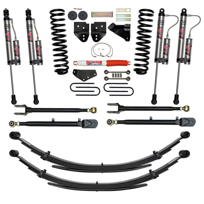 Ford F350 Super Duty Suspension Lift Kit - Front + Rear - Skyjacker - 6 in. SYS with ADX 2.0 Remote Reservoir Monotube Shocks - `08-`10