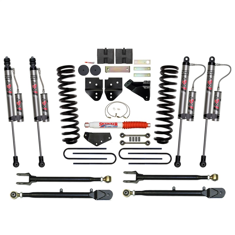 Ford F-350 Super Duty Suspension Lift Kit - Front + Rear - Skyjacker - 6 Inch with ADX 2.0 Remote Reservoir Monotube Shocks - `08-`10