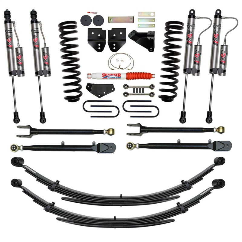 Ford F350 Super Duty Suspension Lift Kit - Front + Rear - Skyjacker - 6 Inch SYS with ADX 2.0 Remote Reservoir Monotube Shocks - `08-`10