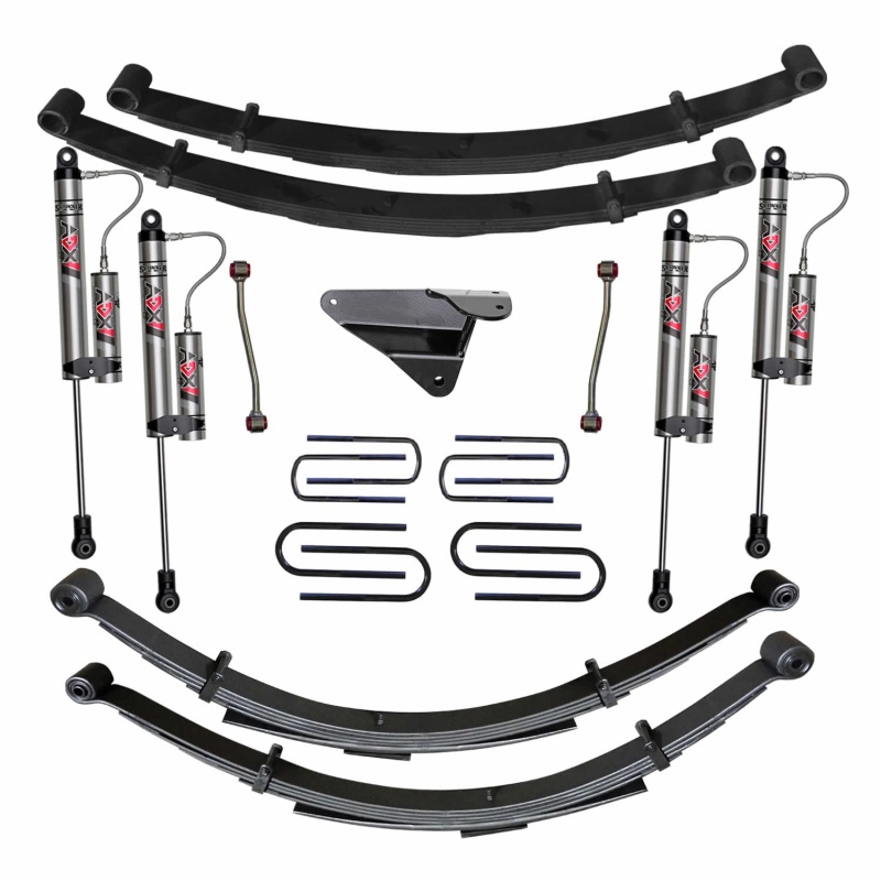 Ford F350 Suspension Lift Kit - Skyjacker - 4-inch Lift with ADX 2.0 Remote Reservoir Monotube Shocks - `99-`02