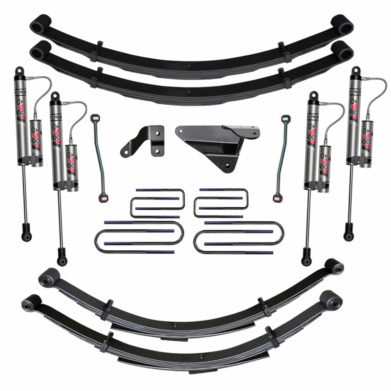 Ford F350 Suspension Lift Kit - Front + Rear - Skyjacker - 6-Inch Lift with ADX 2.0 Adventure Series Remote Reservoir Monotube Shocks, Skyjacker Softride Technology - `99-`02