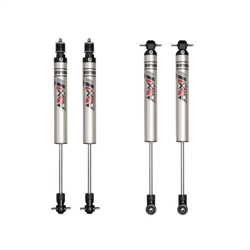 Jeep Wrangler Remote Reservoir Shocks - Skyjacker - ADX M2.0 Aluminum Monotube - Polished Clear Coat Aluminum - `97-`06