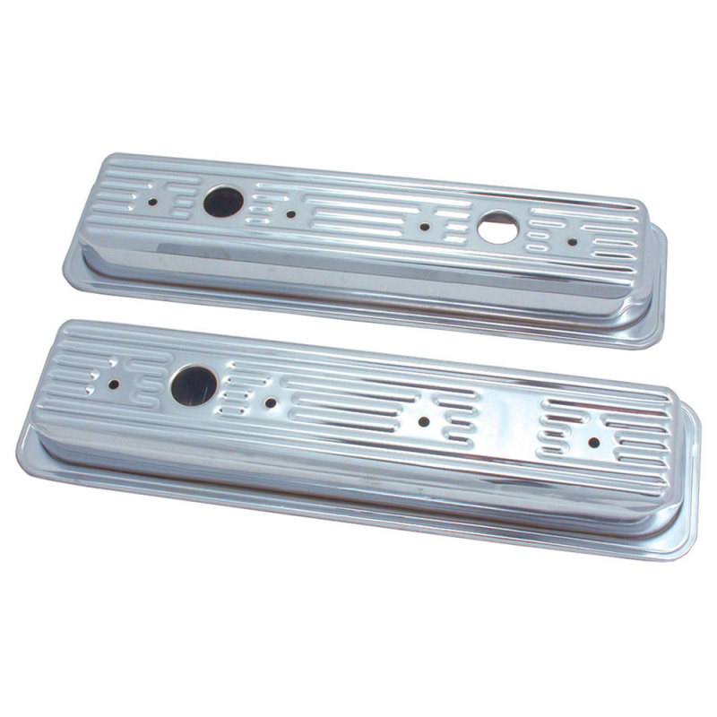 Chevrolet 350 Valve Cover Set - Spectre - Center Bolt, Chrome-Plated - Chrome - `87-`00