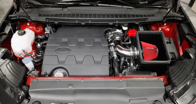 Ford Edge Performance Air Intake - Spectre - Powder Coated Steel Heat Shield - Black - `15-`18