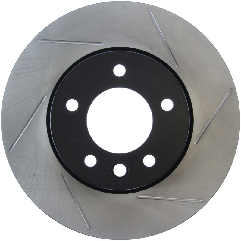 Volkswagen Touareg Brake Rotor (1) - Front Left - Stoptech - Slotted - Black - `04-`18 Volkswagen Touareg Brake Rotor (1) - Front Left - Stoptech - Slotted - Black - `04-`18
