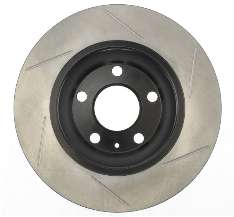 Audi S4 Brake Rotor (1) - Rear Right - Stoptech - Power Slot Sport Slotted, Black E-Coated - Black - `04-`09 Audi S4 Brake Rotor (1) - Rear Right - Stoptech - Power Slot Sport Slotted, Black E-Coated - Black - `04-`09