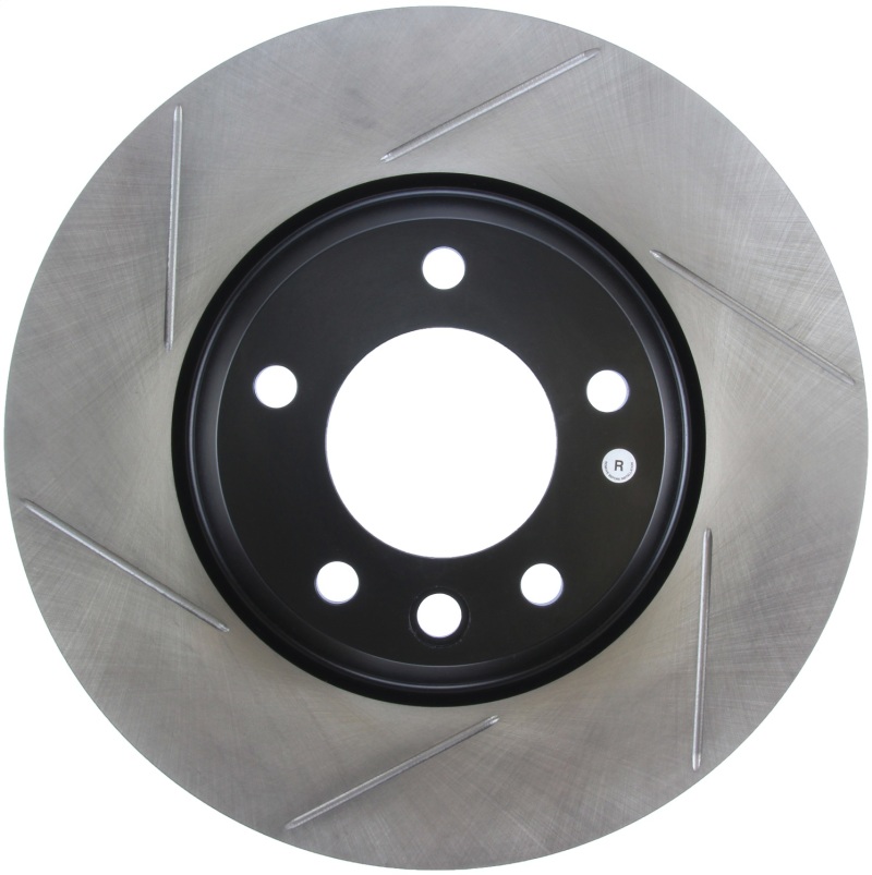 Audi Q7 Brake Rotor (1) - Front Right - Stoptech - Slotted Sport - Black - `07-`15 Audi Q7 Brake Rotor (1) - Front Right - Stoptech - Slotted Sport - Black - `07-`15