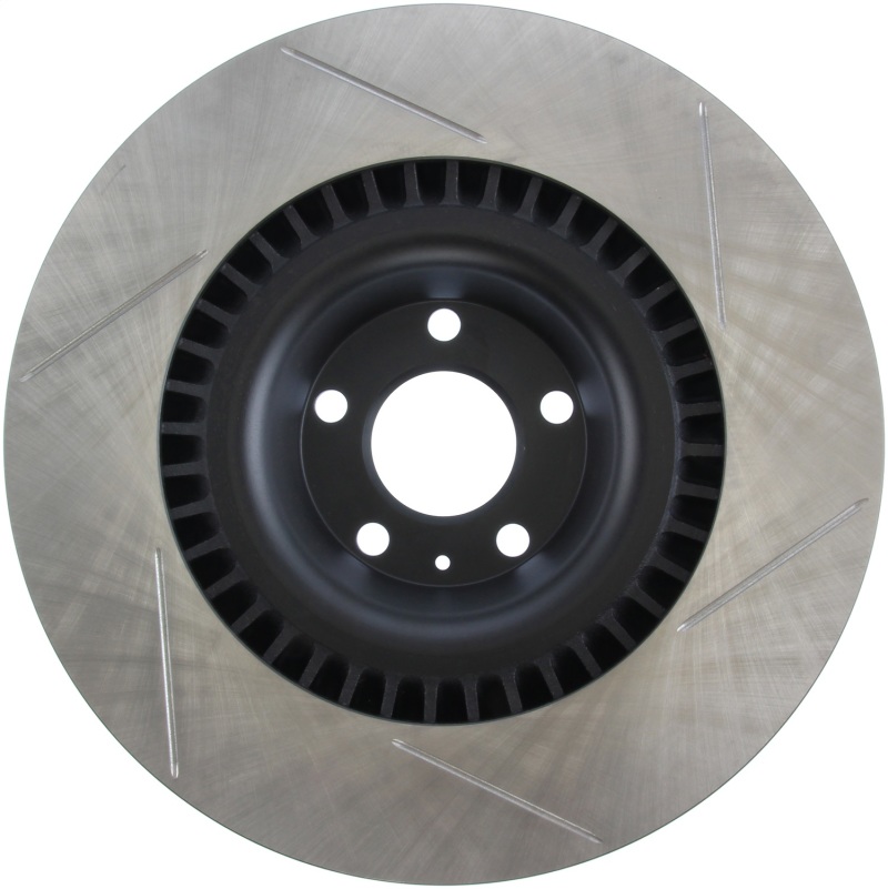 Audi A8 Quattro Brake Rotor (1) - Front Right - Stoptech - Sport Slotted Cryo - Black - `05-`10