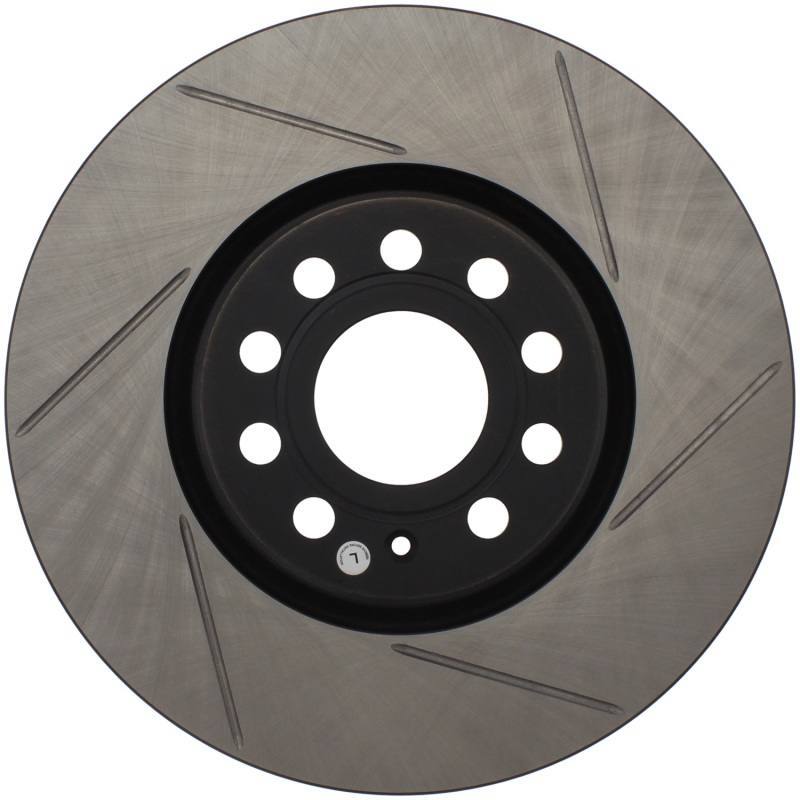 Volkswagen Eos Brake Rotor (1) - Front Left - Stoptech - Slotted - Black - `07-`16 Volkswagen Eos Brake Rotor (1) - Front Left - Stoptech - Slotted - Black - `07-`16