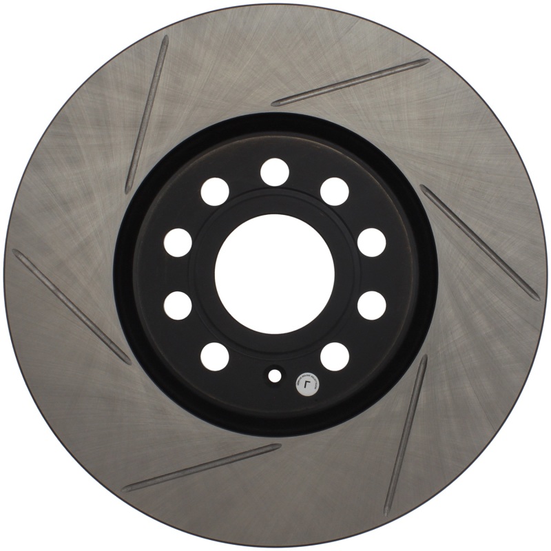 Audi A3 Quattro Brake Rotor (1) - Front Right - Stoptech - Slotted - Black - `06-`19 Audi A3 Quattro Brake Rotor (1) - Front Right - Stoptech - Slotted - Black - `06-`19