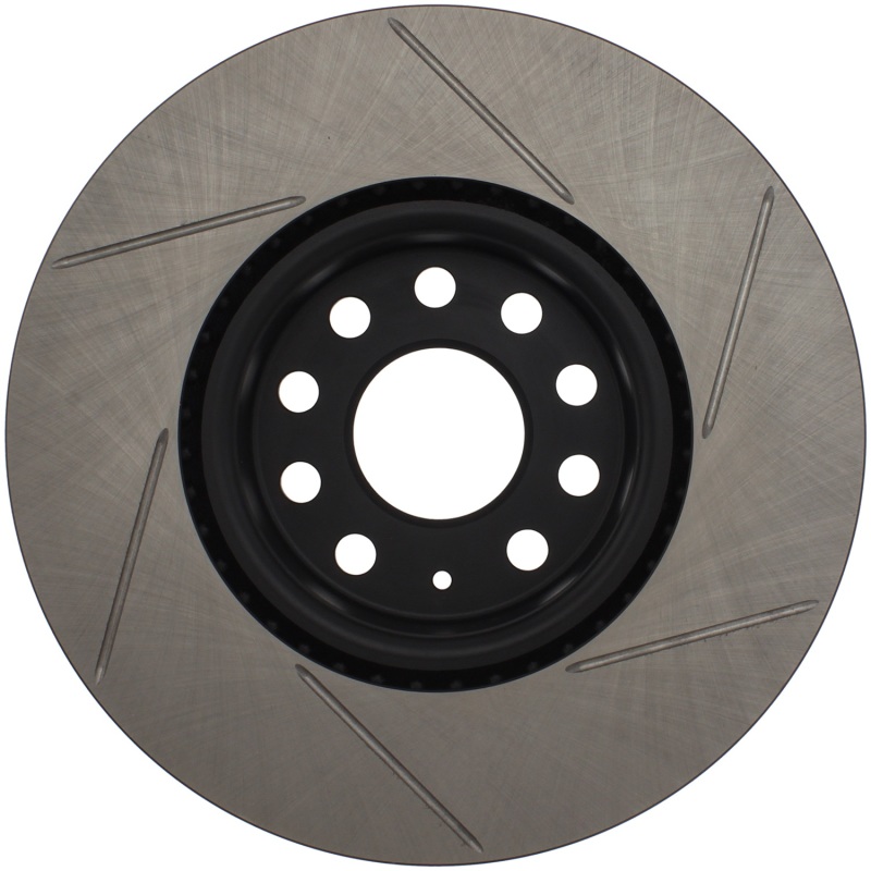 Volkswagen Eos Brake Rotor (1) - Front Right - Stoptech - Slotted - Black - `07-`16