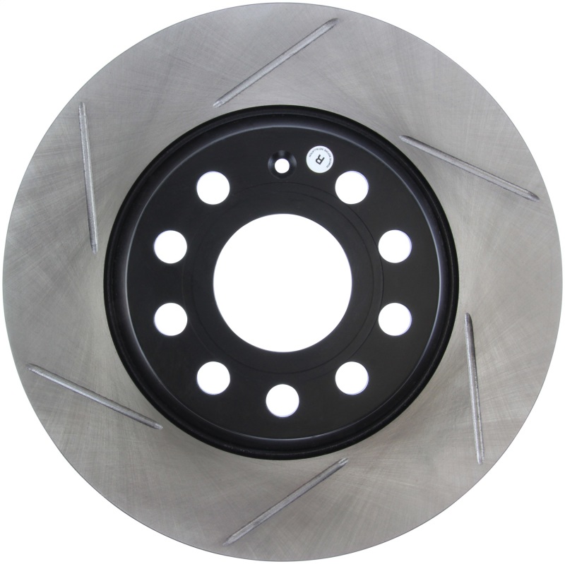 Volkswagen GTI Brake Rotor (1) - Rear Left - Stoptech - Slotted Sport - Black - `06-`09 Volkswagen GTI Brake Rotor (1) - Rear Left - Stoptech - Slotted Sport - Black - `06-`09