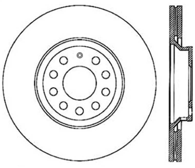 Audi RS3 Brake Rotor (1) - Rear Left - Stoptech - Slotted Cryo - Black E-Coated - `17-`19 Audi RS3 Brake Rotor (1) - Rear Left - Stoptech - Slotted Cryo - Black E-Coated - `17-`19