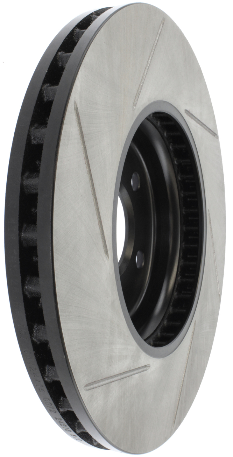 Audi A5 Brake Rotor (1) - Front Left - Stoptech - Slotted - Black - `10-`11