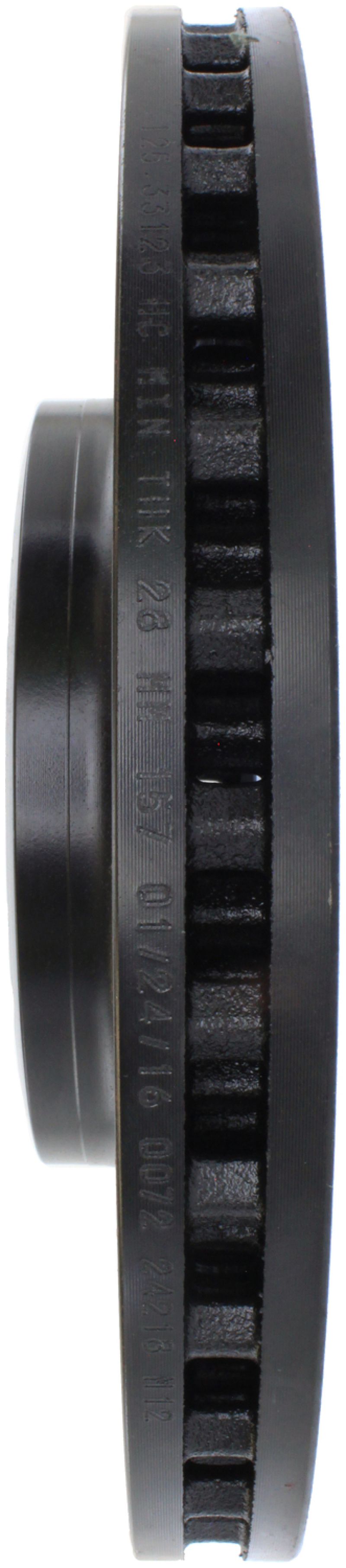 Audi A5 Quattro Brake Rotor (1) - Front Left - Stoptech - Slotted - Black - `08-`11