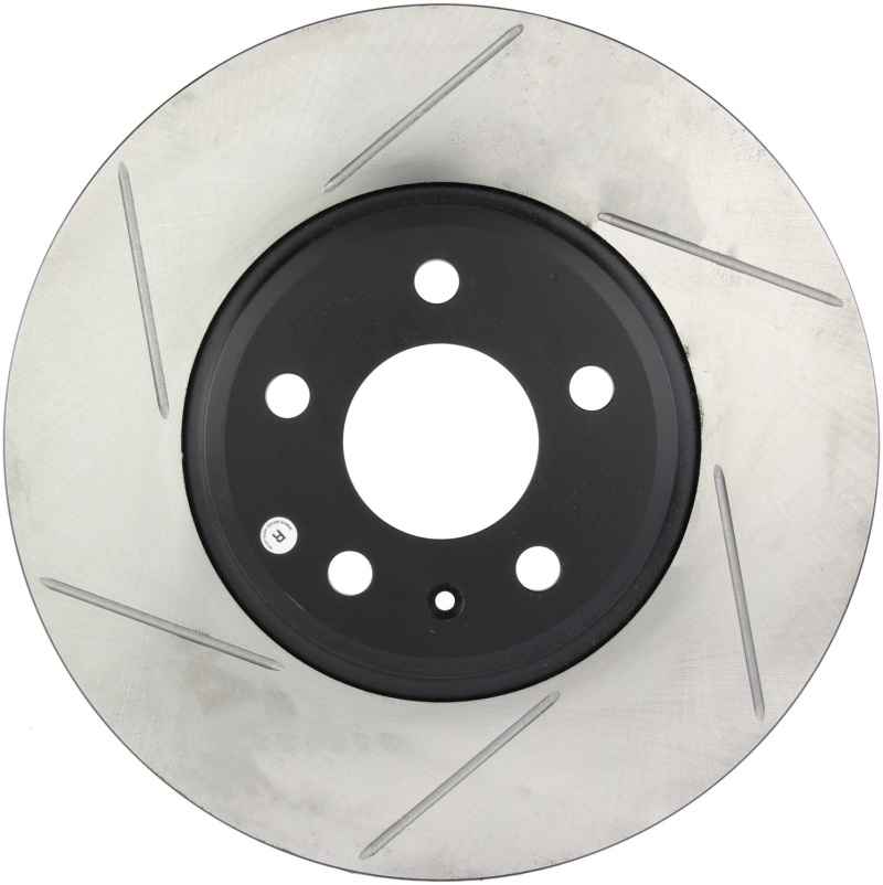 Audi A5 Brake Rotor (1) - Front Right - Stoptech - Slotted Sport - Black - `10-`11