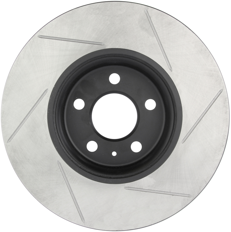 Audi A5 Brake Rotor (1) - Front Right - Stoptech - Slotted Sport - Black - `10-`11
