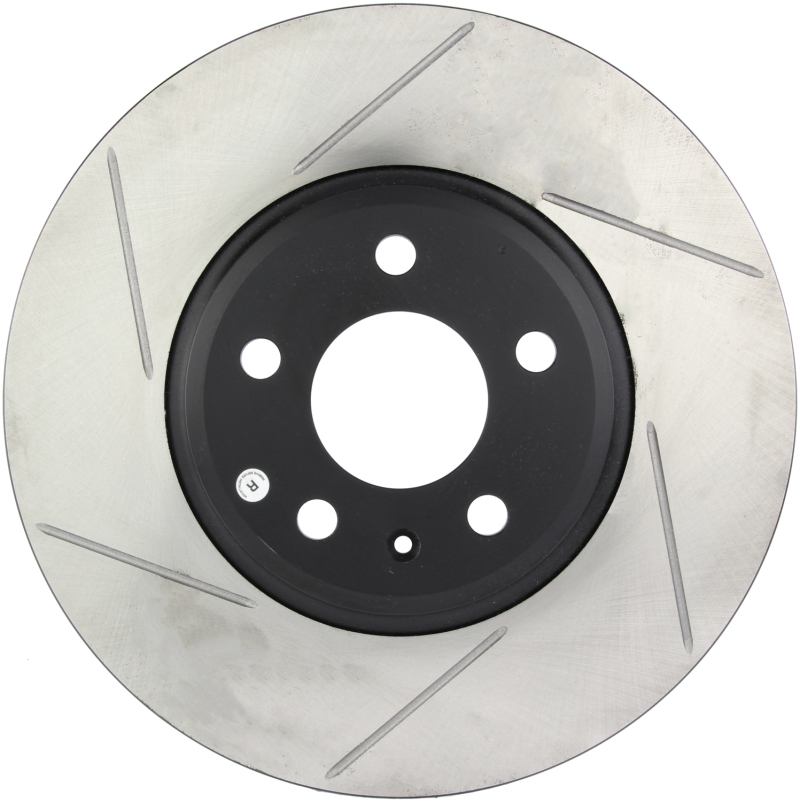 Audi A5 Brake Rotor (1) - Front Right - Stoptech - Slotted Sport - Black - `10-`11