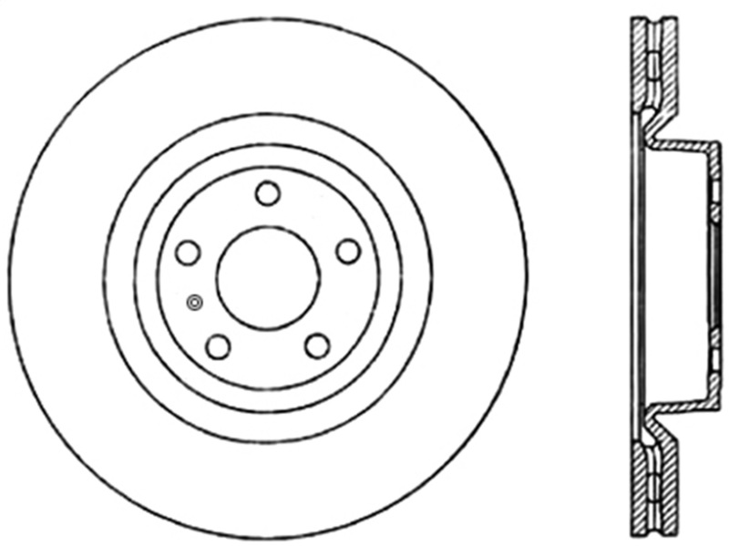 Audi S4 Brake Rotor (1) - Front Left - Stoptech - Sport Slotted Cryo - Black E-Coat - `10-`12 Audi S4 Brake Rotor (1) - Front Left - Stoptech - Sport Slotted Cryo - Black E-Coat - `10-`12