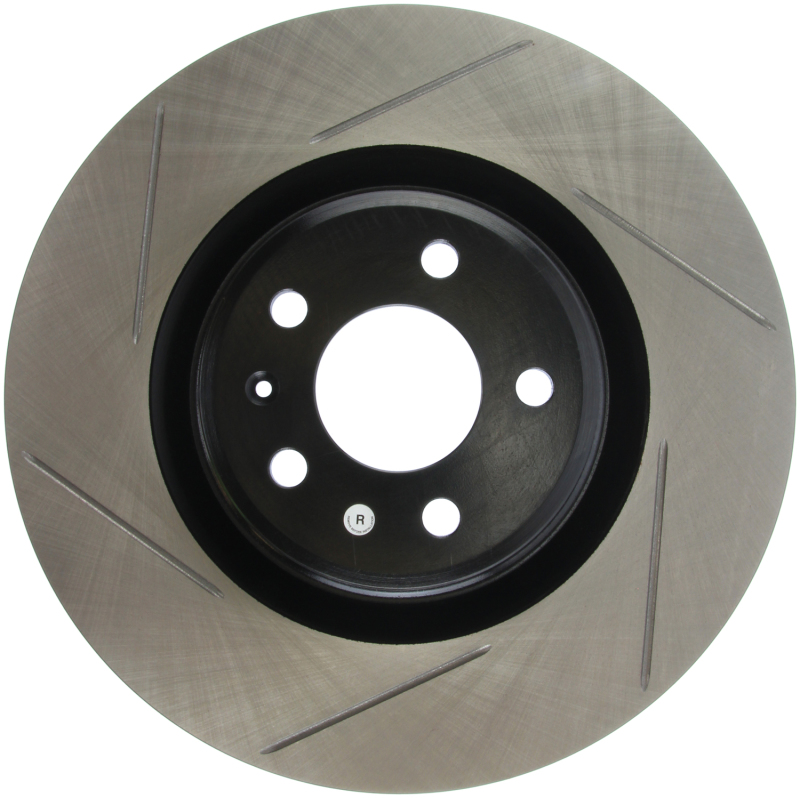 Audi S5 Brake Rotor (1) - Front Right - Stoptech - Slotted Sport - Black (e-coated) - `08-`11
