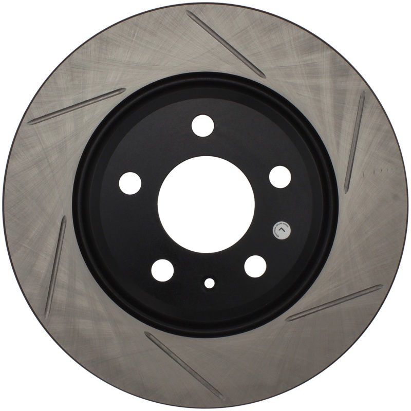 Audi A5 Brake Rotor (1) - Rear Right - Stoptech - Sport Slotted, Black E-Coated - Black - `08-`19