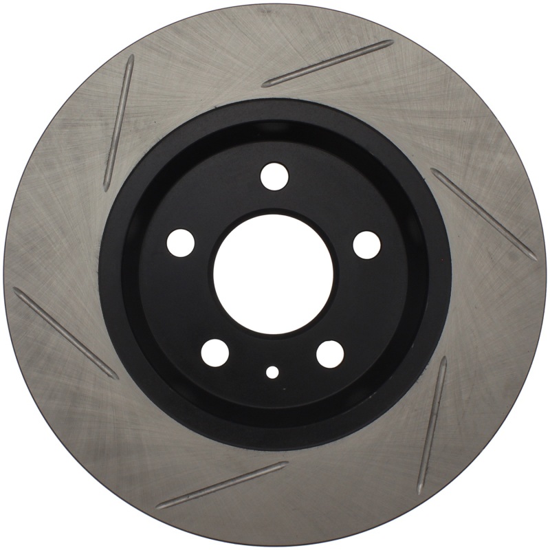 Audi A6 Brake Rotor (1) - Rear Right - Stoptech - Sport Slotted, Black E-Coated - Black - `12-`19
