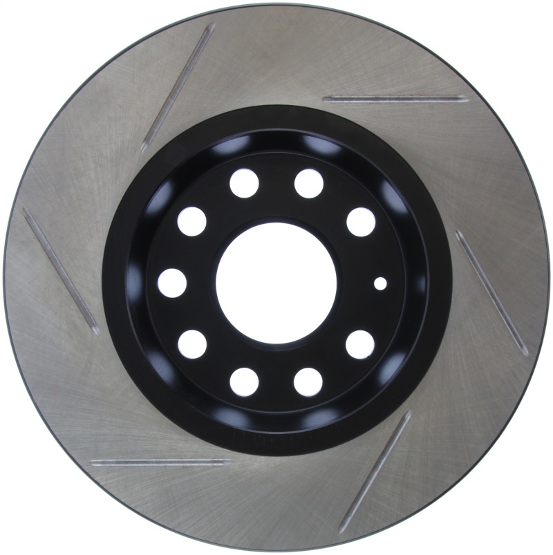 Audi A3 Brake Rotor (1) - Rear Left - Stoptech - Sport Slotted, Black E-Coated - Black - `10-`19