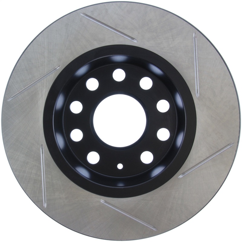 Volkswagen Beetle Brake Rotor (1) - Rear Right - Stoptech - Sport Slotted, E-Coated - Black E-Coated - `12-`14