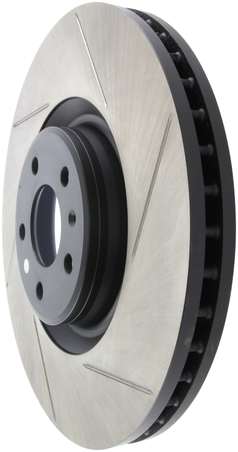 Audi A6 Quattro Brake Rotor (1) - Front Left - Stoptech - Slotted Sport - Black - `12-`19