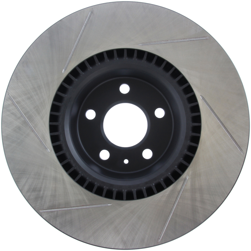 Audi A6 Quattro Brake Rotor (1) - Front Left - Stoptech - Slotted Sport - Black - `12-`19