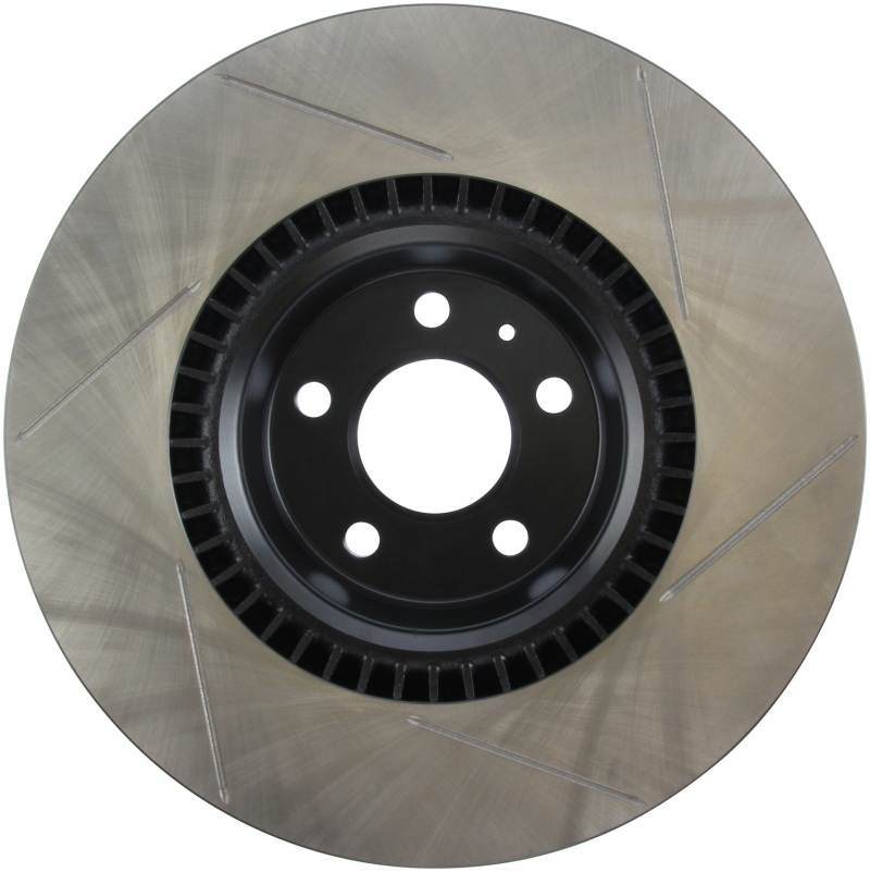 Audi A6 Quattro Brake Rotor (1) - Front Right - Stoptech - Slotted Sport - Black - `12-`19
