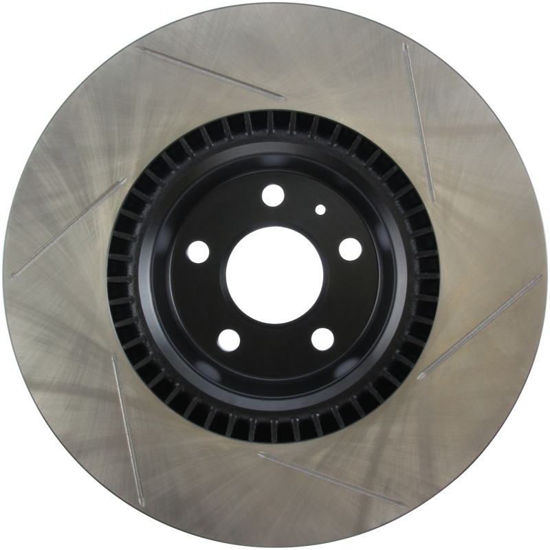 Audi A6 Quattro Brake Rotor (1) - Front Right - Stoptech - Slotted Sport - Black - `12-`19