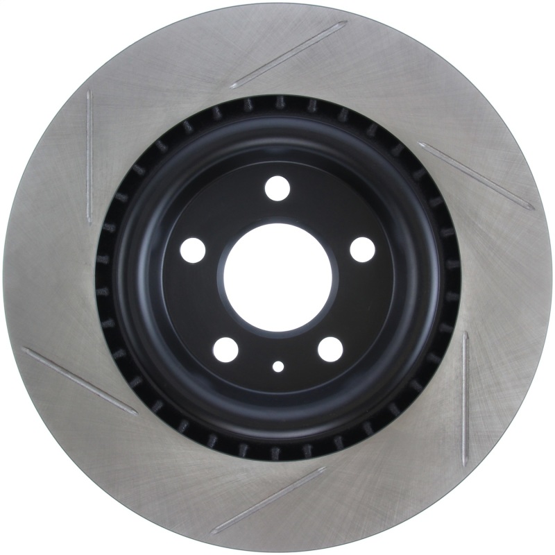 Audi A6 Brake Rotor (1) - Rear Left - Stoptech - Slotted Sport, E-Coated - Black - `14-`19