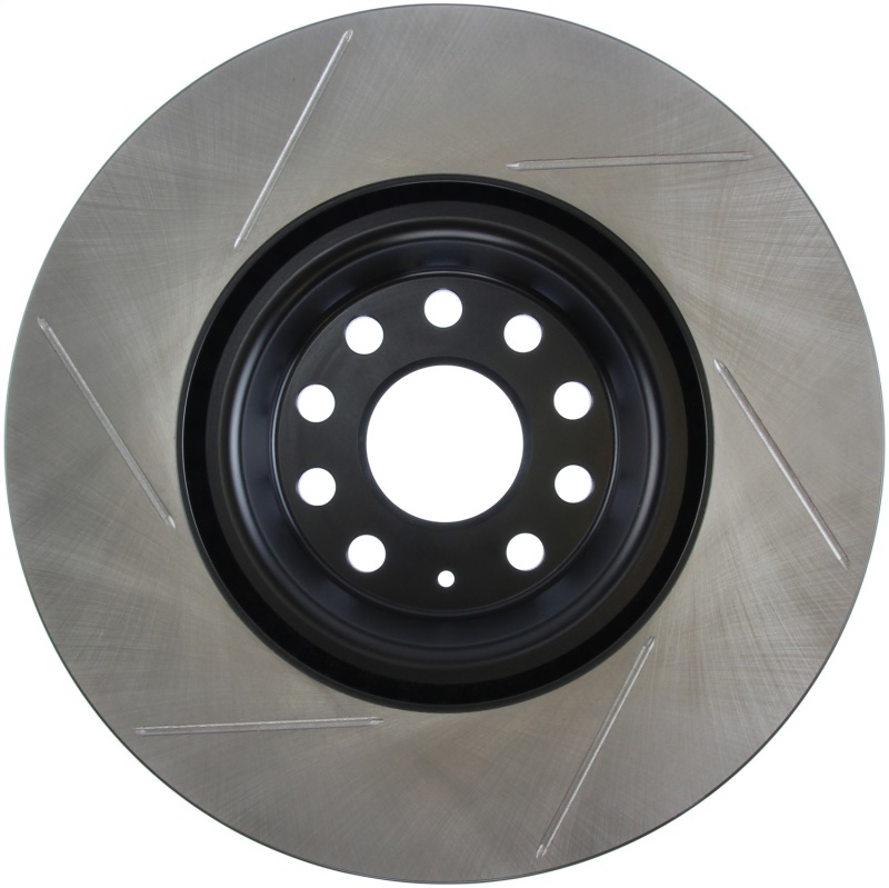 Audi A3 Brake Rotor (1) - Front Left - Stoptech - Slotted Sport - Black - 2014