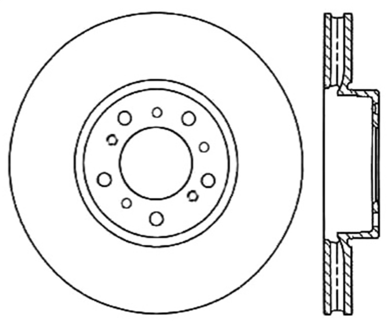 BMW M3 Brake Rotor (1) - Front Right - Stoptech - Slotted Cryo - Black - `01-`06 BMW M3 Brake Rotor (1) - Front Right - Stoptech - Slotted Cryo - Black - `01-`06