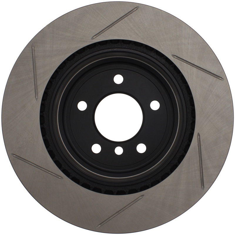 BMW 3 Series Brake Rotor (1) - Rear Left - Stoptech - Slotted - Black - 2006