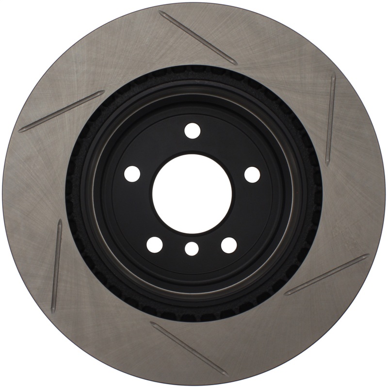 BMW 3 Series Brake Rotor (1) - Rear Right - Stoptech - Slotted Sport - Black - 2006