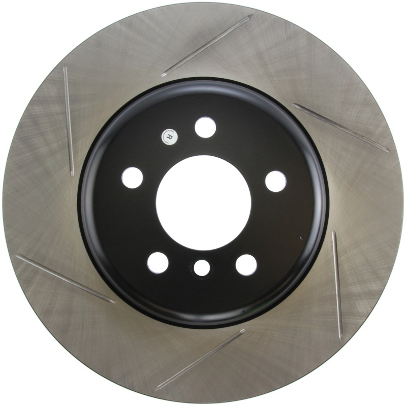 BMW 6 Series Brake Rotor (1) - Front Right - Stoptech - Sport Slotted - Black E-Coated - `14-`16