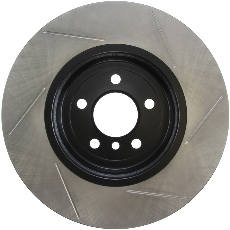 BMW ActiveHybrid 5 Brake Rotor (1) - Front Right - Stoptech - Sport Slotted - Black E-Coated - `12-`16