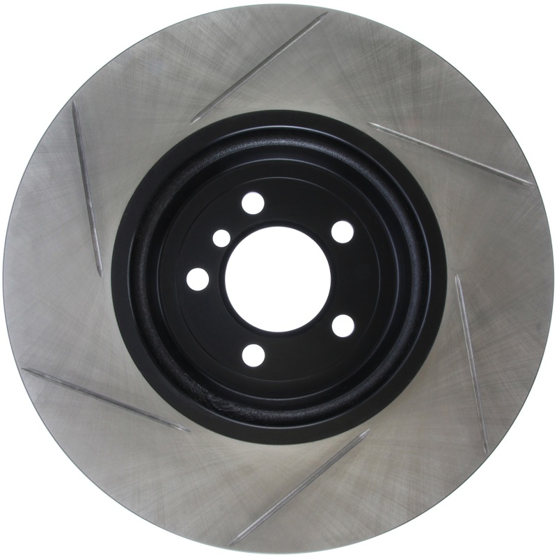 BMW 3 Series Brake Rotor (1) - Front Left - Stoptech - Slotted - Black - `14-`16