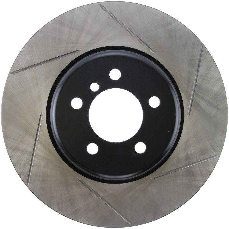BMW ActiveHybrid 3 Brake Rotor (1) - Front Left - Stoptech - Slotted - Black - `13-`15