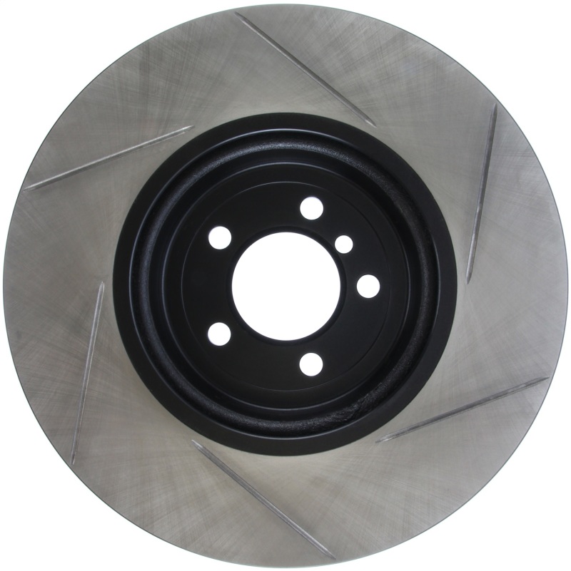 BMW 3 Series Brake Rotor (1) - Front Right - Stoptech - Slotted Sport - Black - `14-`16