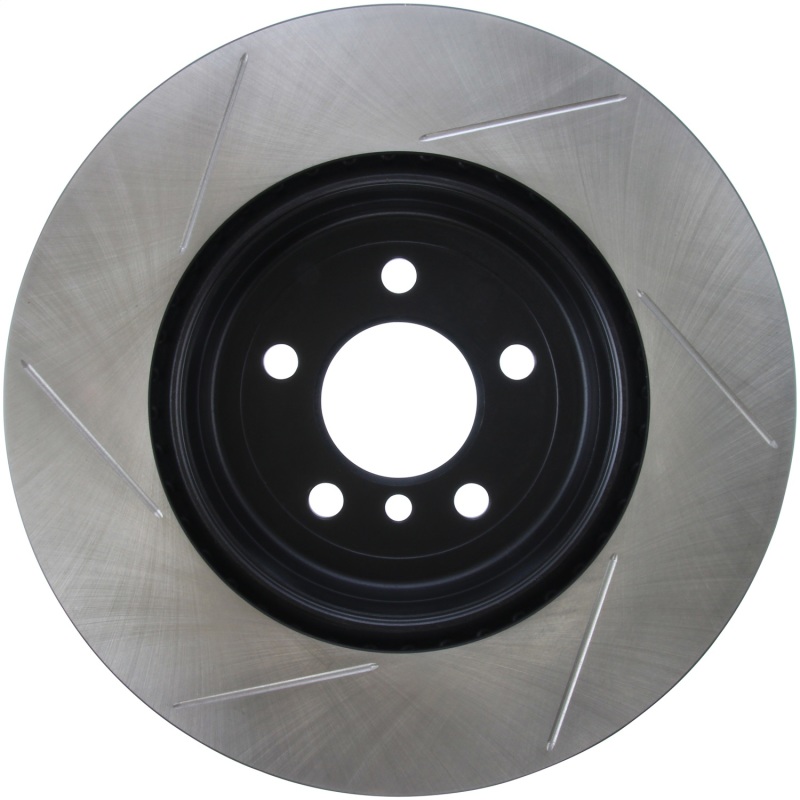 BMW ActiveHybrid 3 Brake Rotor (1) - Rear Left - Stoptech - Slotted Sport - Black - `13-`15