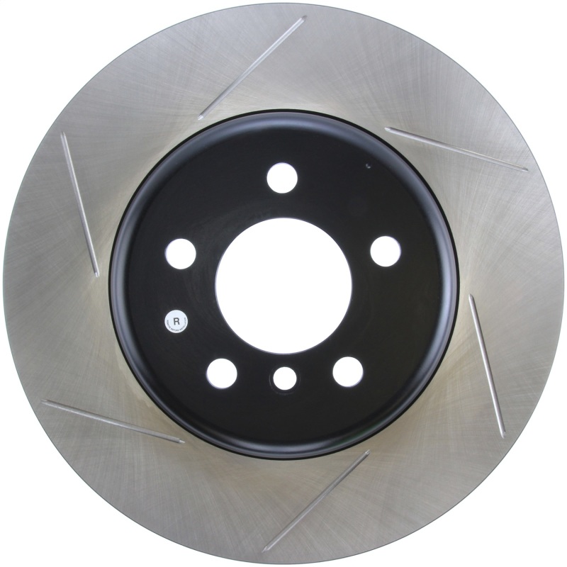 BMW ActiveHybrid 3 Brake Rotor (1) - Rear Right - Stoptech - Slotted Sport - Black - `13-`15