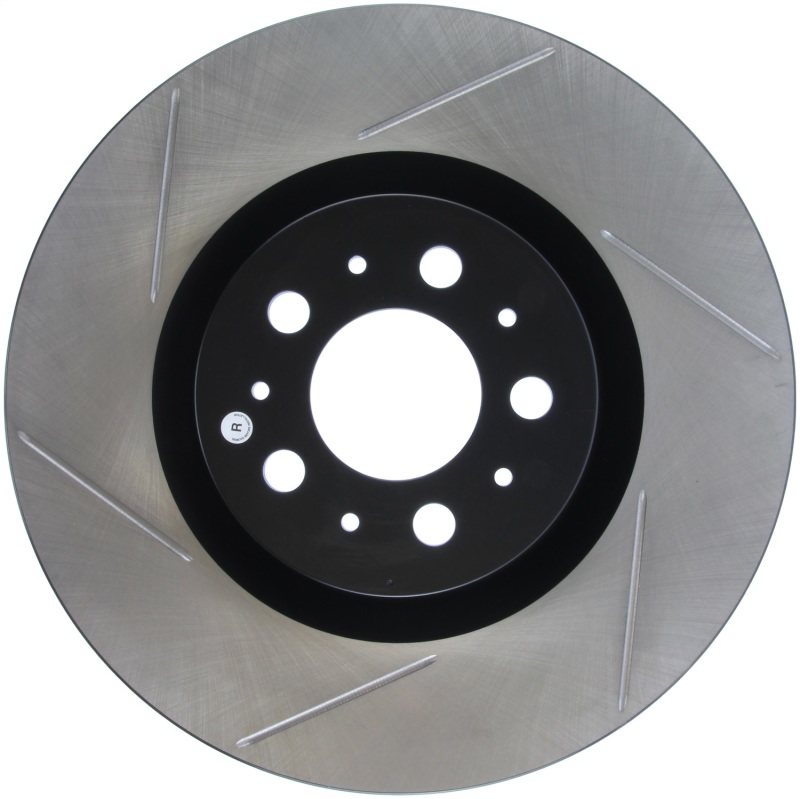 Volvo S60 Brake Rotor (1) - Front Right - Stoptech - Slotted Sport - Black - `04-`07