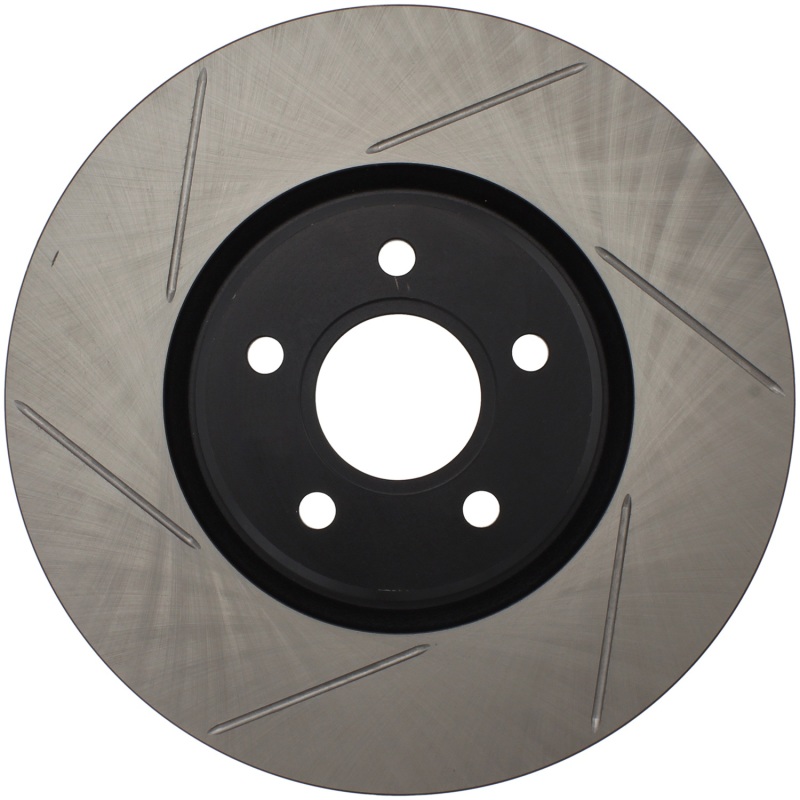 Volvo V50 Brake Rotors (2) - Front Right - Stoptech - Slotted Sport - Black - `05-`12