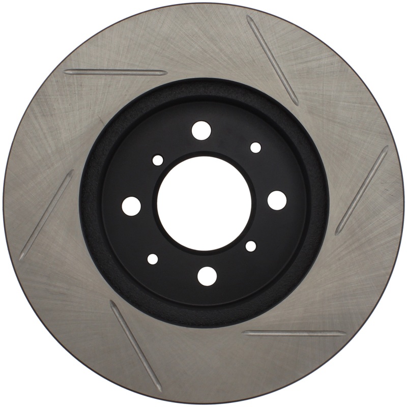 Honda City Brake Rotors (2) - Front Right - Stoptech - Slotted Sport Rotors - Black - `10-`14